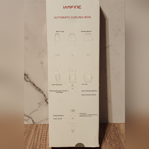 IAMFINE Red Automatic Curling Iron Brand New - Picture 2 of 2